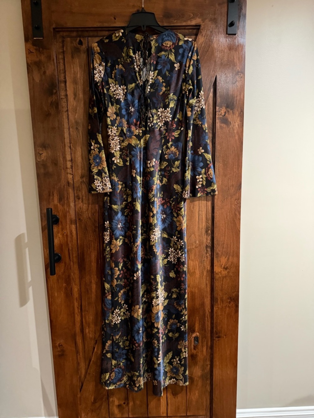 Veronica Beard Floral Gemma Maxi Dress in Black Multi - Picture 8 of 9